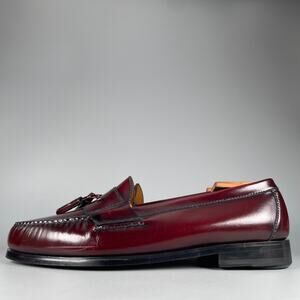 Cole Haan Pinch Mens 11.5 3E Cordovan Burgundy Leather Tassel Loafers Dress Shoe